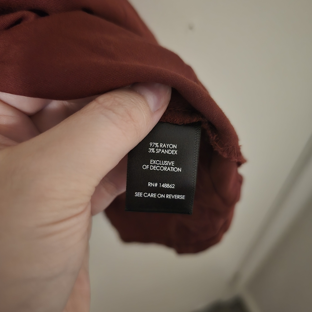 Torrid Size 1 Rust Red Ava Cami With Lace Detail - Picture 5 of 5